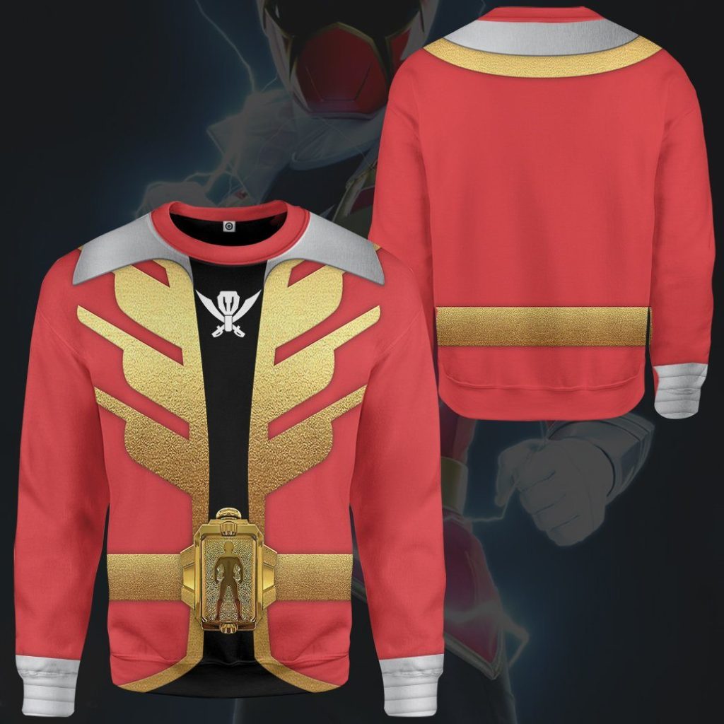 gearhumans 3d power rangers megaforce red ranger custom tshirt hoodie apparel gw05045 3d apparel 933400 - Power Rangers Mall
