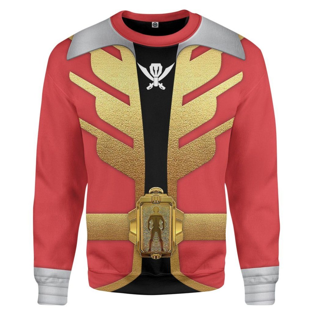 gearhumans 3d power rangers megaforce red ranger custom tshirt hoodie apparel gw05045 3d apparel long sleeve s 249871 - Power Rangers Mall