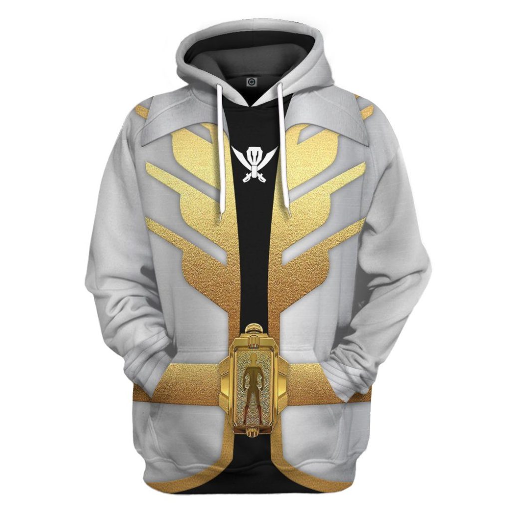 gearhumans 3d power rangers megaforce silver ranger custom tshirt hoodie apparel gw05041 3d apparel hoodie s 497216 - Power Rangers Mall
