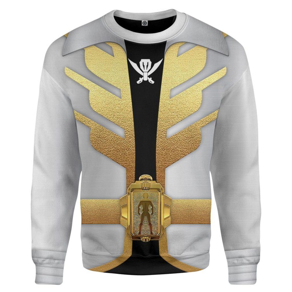gearhumans 3d power rangers megaforce silver ranger custom tshirt hoodie apparel gw05041 3d apparel long sleeve s 279437 - Power Rangers Mall