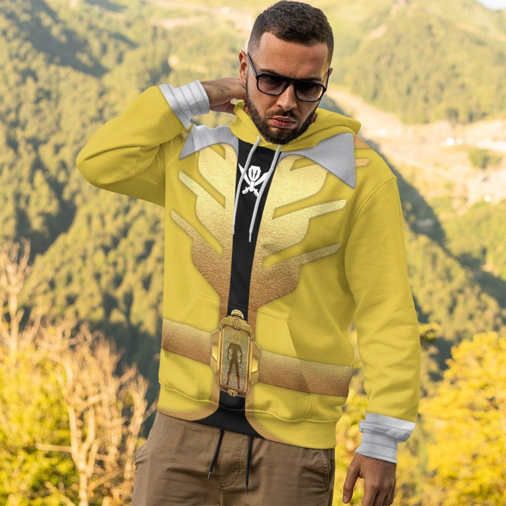 gearhumans 3d power rangers megaforce yellow ranger custom tshirt hoodie apparel gw05044 3d apparel 260525 - Power Rangers Mall