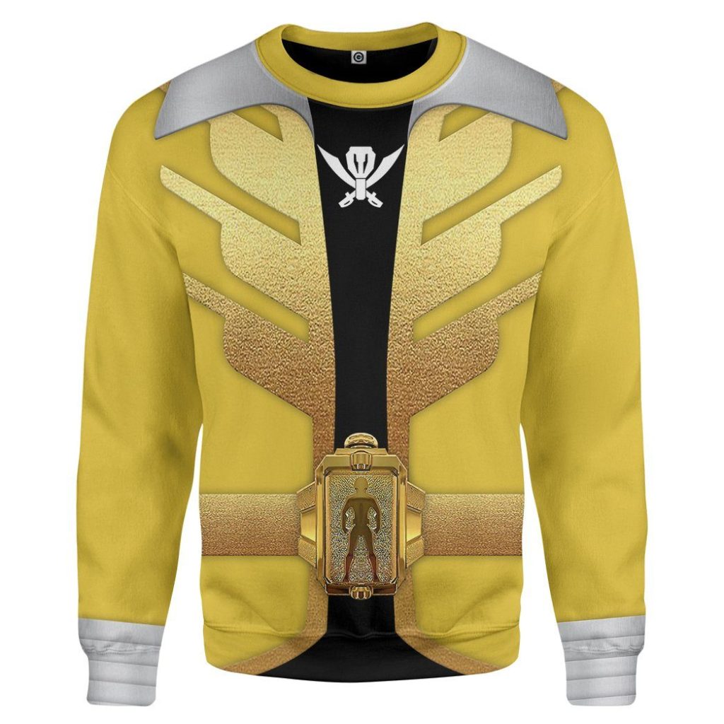 gearhumans 3d power rangers megaforce yellow ranger custom tshirt hoodie apparel gw05044 3d apparel long sleeve s 748407 - Power Rangers Mall