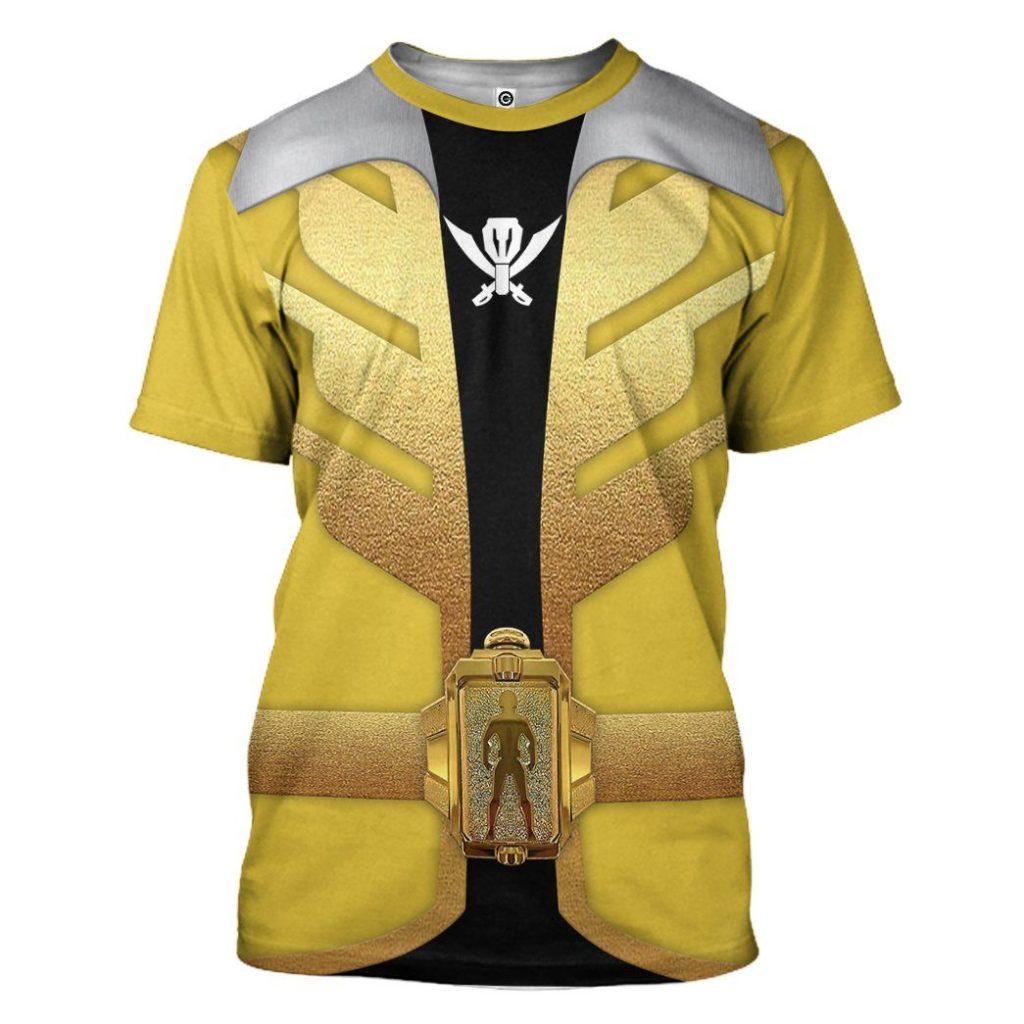 gearhumans 3d power rangers megaforce yellow ranger custom tshirt hoodie apparel gw05044 3d apparel t shirt s 140208 - Power Rangers Mall
