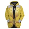 gearhumans 3d power rangers megaforce yellow ranger custom tshirt hoodie apparel gw05044 3d apparel zip hoodie s 538788 - Power Rangers Mall
