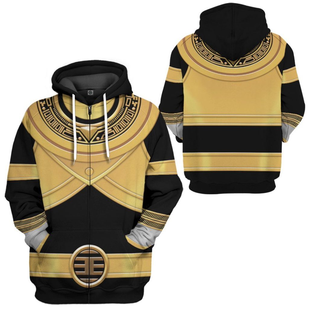 gearhumans 3d power rangers zeo gold custom tshirt hoodie apparel gw010418 3d apparel zip hoodie s 158778 - Power Rangers Mall