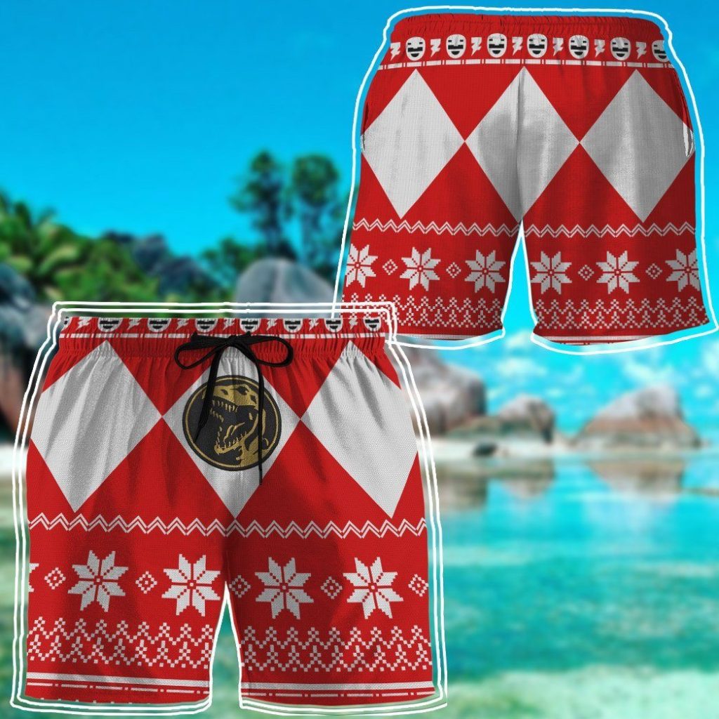 gearhumans 3d red power ranger hawaii shorts zb260330 men shorts 922842 74c9b234 7840 48ef 82d8 43f7dc831d9d - Power Rangers Mall