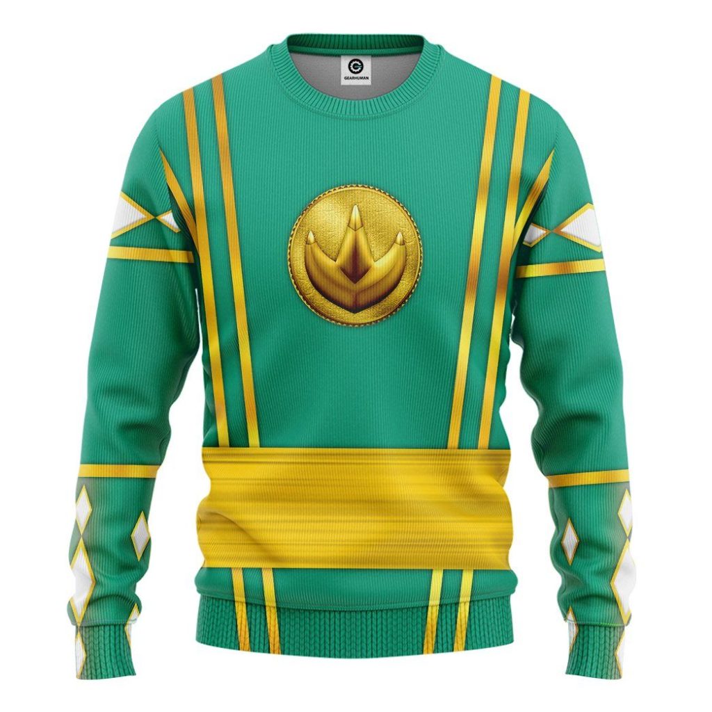 gearhumans gearhuman 3d green ninja mighty morphin power rangers custom tshirt hoodie apparel gj24032 3d apparel long sleeve s 877091 452b4d77 af7d 49d7 8b96 8951470572c4 - Power Rangers Mall