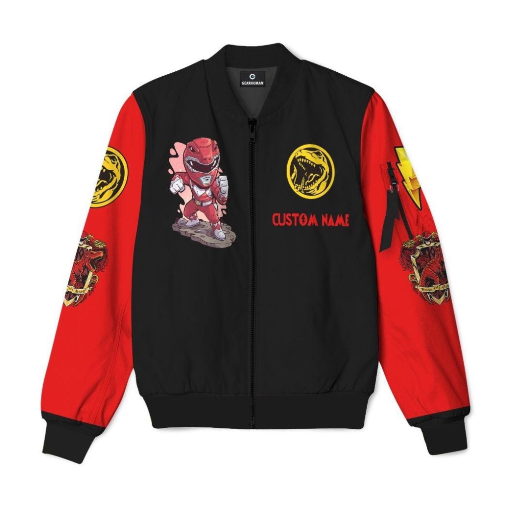 gearhumans gearhuman 3d mighty morphin power ranger red custom name bomber gk190118 bomber jacket bomber s 399910 1 - Power Rangers Mall
