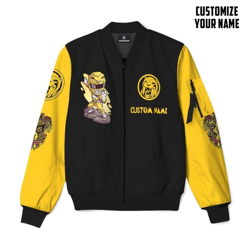 gearhumans gearhuman 3d mighty morphin power ranger yellow custom name bomber gk120112 bomber jacket bomber s 307965 a2a972d9 51c6 461d 8845 96b12b00b78d - Power Rangers Mall