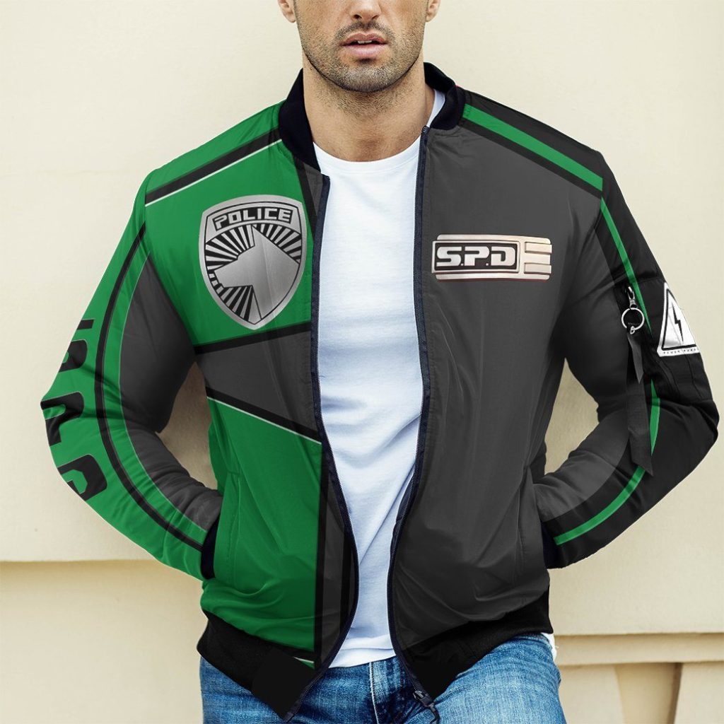 gearhumans gearhuman 3d power rangers spd green uniform bomber gb220214 bomber 749010 be6f4393 ad0b 4ad6 b8d6 2557194df09b - Power Rangers Mall