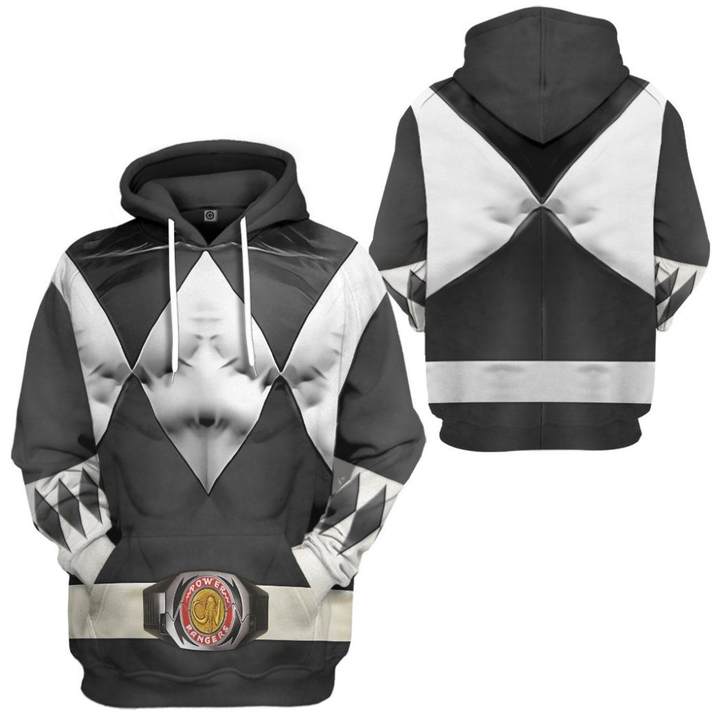 gearhumans mighty morphin black power rangers custom hoodie apparel gn25096 3d apparel 387760 - Power Rangers Mall