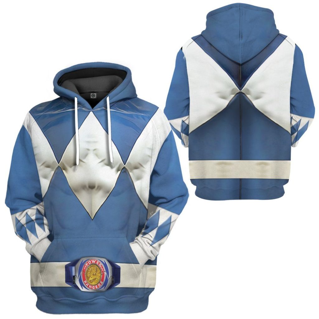 gearhumans mighty morphin blue power rangers custom hoodie apparel gn25094 3d apparel 203213 - Power Rangers Mall