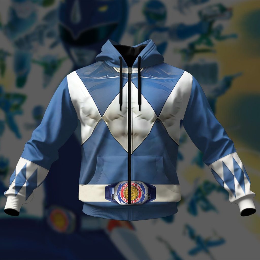 gearhumans mighty morphin blue power rangers custom hoodie apparel gn25094 3d apparel 540307 - Power Rangers Mall
