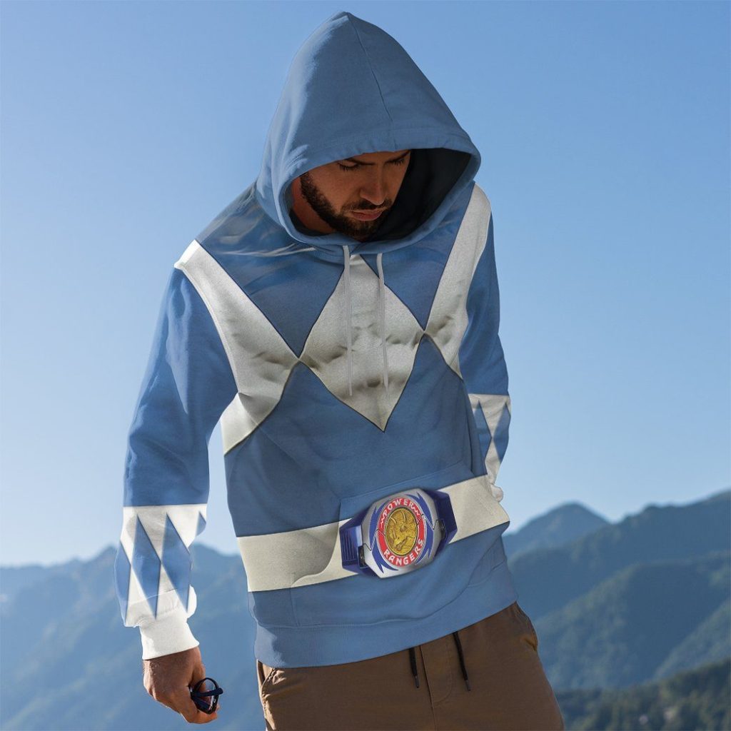 gearhumans mighty morphin blue power rangers custom hoodie apparel gn25094 3d apparel 935788 - Power Rangers Mall