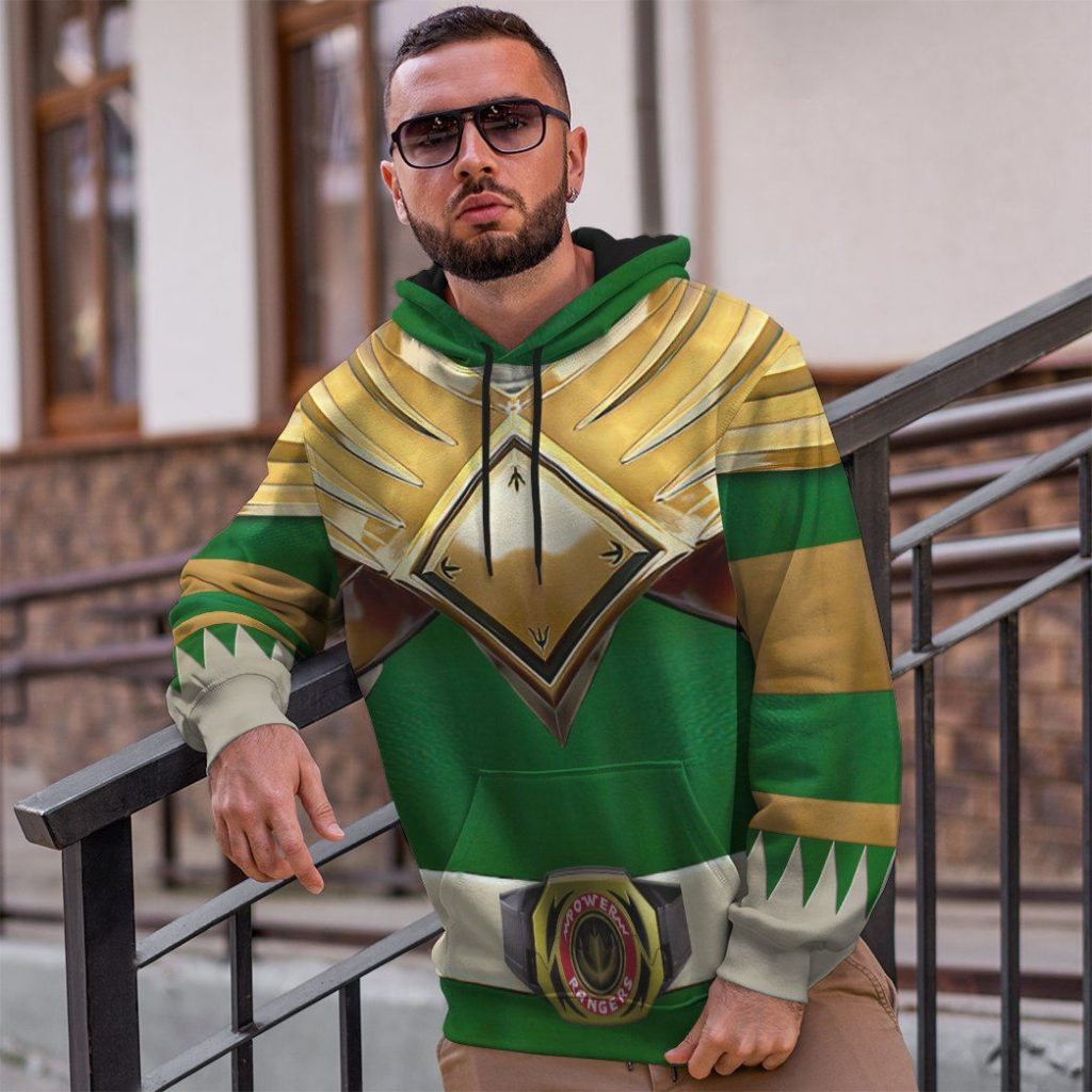 gearhumans mighty morphin green power rangers custom hoodie apparel gn25093 3d apparel 872168 - Power Rangers Mall