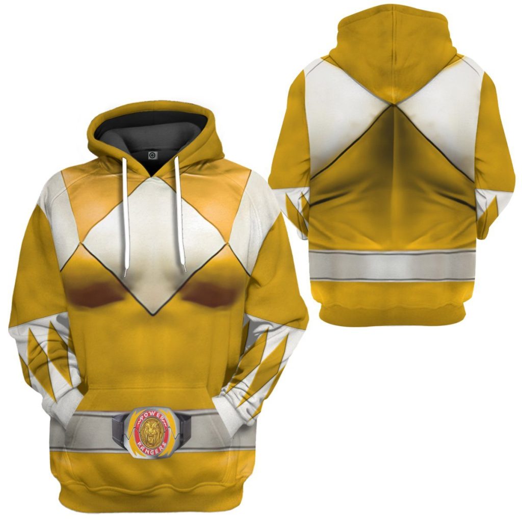 gearhumans mighty morphin yellow power rangers custom hoodie apparel gn25095 3d apparel 365709 - Power Rangers Mall