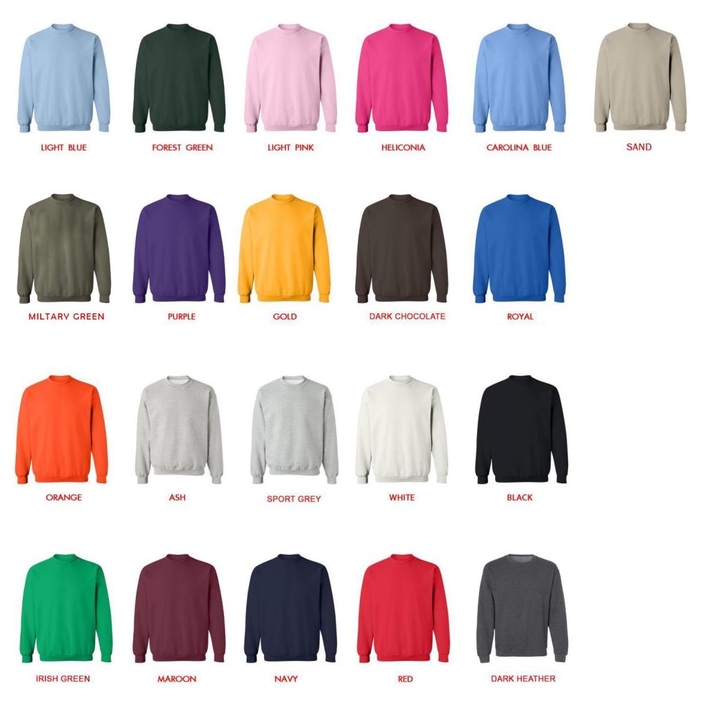 sweatshirt color chart - Power Rangers Mall