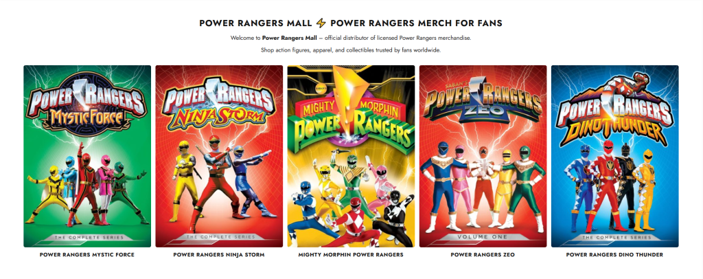 What you can find at Power Rangers Mall1 - Bob's Burgers Store